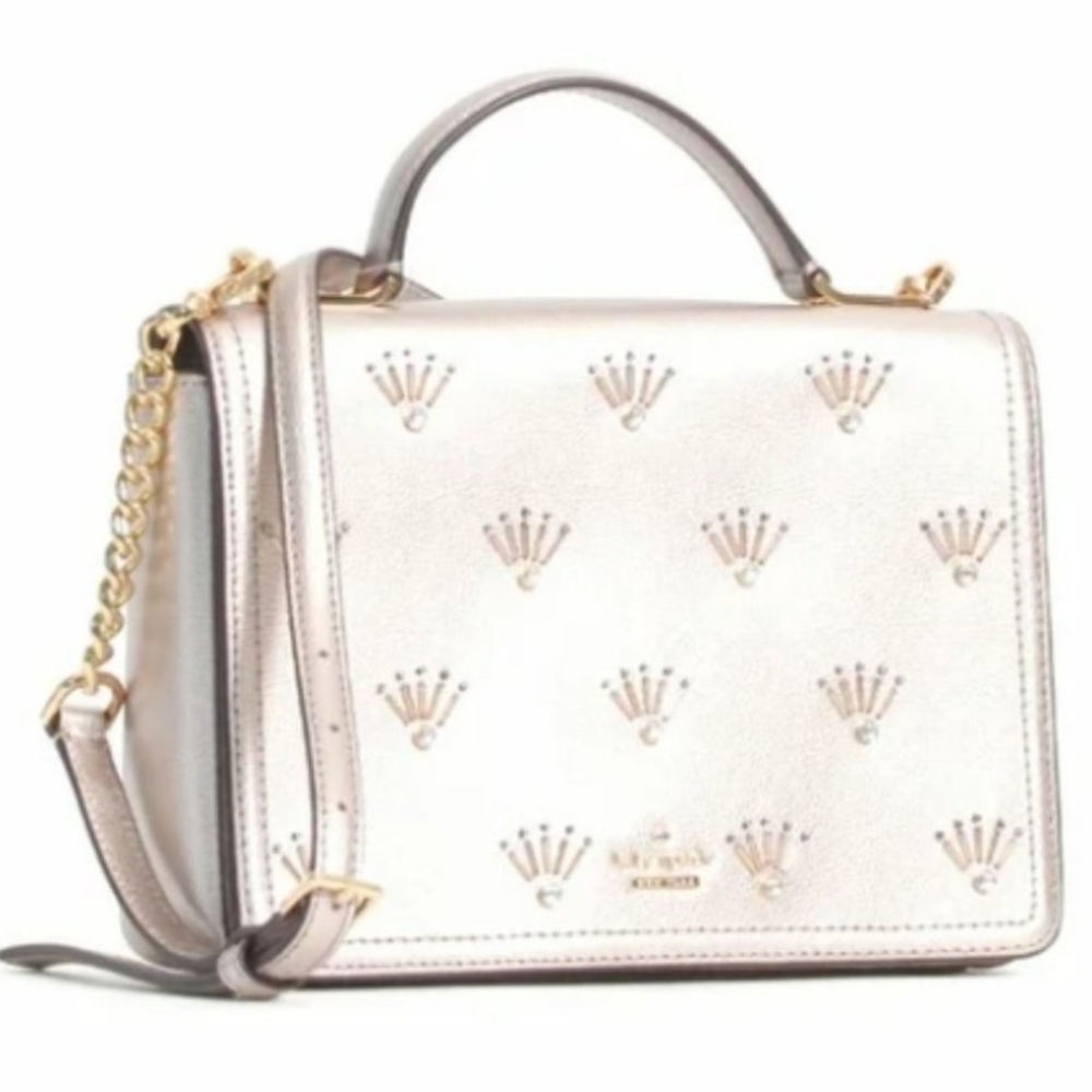 Kate Spade Medium Maisie Patterson Drive Embellished Gold Crossbody Bag - Picture 1 of 12